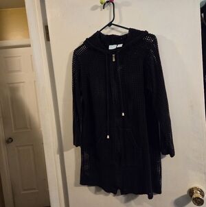 See-through Hooded Beacg Coverup